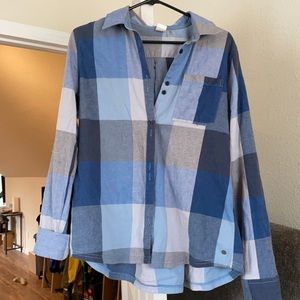 Blue plaid Roxy Flannel